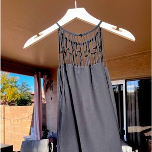 NEW never worn black cami top with cool design